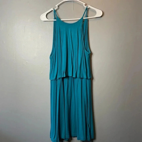 American eagle teal high neck, mini dress Size medium - Picture 1 of 3